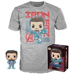 Funko Funko Pop Tee Marvel Avengers Endgame Tony Stark (Quantum Realm Suit) GITD Edition Limitée