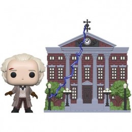 Funko Pop Town N°15 Back to the Future Doc Emmett Brown with Clock Tower Vinyl Figure