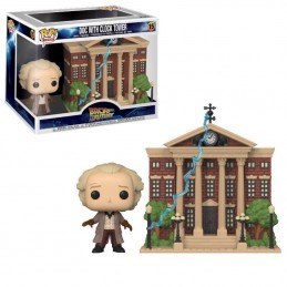 Funko Pop Town N°15 Back to the Future Doc Emmett Brown with Clock Tower Vinyl Figure