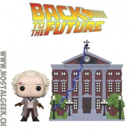 Funko Pop Town N°15 Back to the Future Doc Emmett Brown with Clock Tower Vinyl Figure