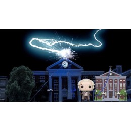 Funko Pop Town N°15 Back to the Future Doc Emmett Brown with Clock Tower Vinyl Figure