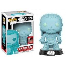 Funko Funko Pop! Star Wars Qui Gon Jinn Holographic Phosphorescent Edition limitée Galactic Convention 2017