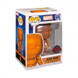 Funko Funko Pop Marvel Iron Man (Wood Deco) Edition Limitée