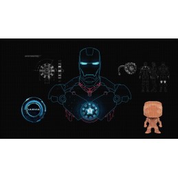 Funko Funko Pop Marvel Iron Man (Wood Deco) Edition Limitée