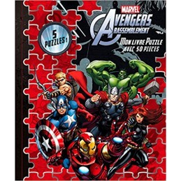 Mon livre puzzle Avengers Rassemblement : Avec 50 pièces Hachette Jeunesse