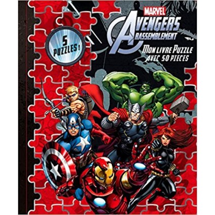 Mon livre puzzle Avengers Rassemblement : Avec 50 pièces Hachette Jeunesse