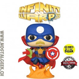 Funko Funko Pop Marvel Infinity Warps Soldier Supreme Phosphorescent Edition Limitée