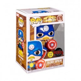 Funko Funko Pop Marvel Infinity Warps Soldier Supreme Phosphorescent Edition Limitée