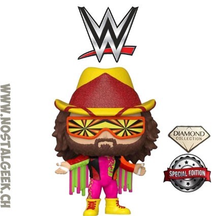 Funko Funko Pop WWE "Macho Man" Randy Savage (Orange Starburst) (Diamond Glitter) Exclusive Vinyl Figure