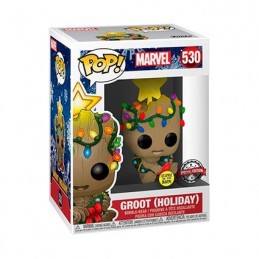 Funko Funko Pop Marvel Holiday Groot Phosphorescent Edition Limitée