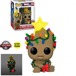 Funko Funko Pop Marvel Holiday Groot Phosphorescent Edition Limitée