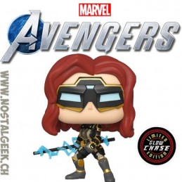 Funko Funko Pop Games Marvel Black Widow (Avengers Game) Phosphorescente Edition Limitée Chase