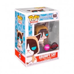 Funko Funko Pop N°60 Icons Grumpy Cat Flocked Vaulted Edition Limitée