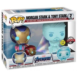 Funko Funko Pop Morgan Stark & Tony Stark Phosphorescent (2-Pack)Edition Limitée