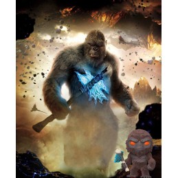 Funko Funko Pop Movies Godzilla Vs Kong Kong with Battle Axe Flocked Edition Limitée