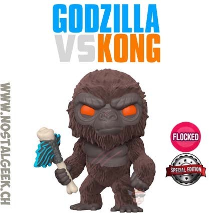 Funko Funko Pop Movies Godzilla Vs Kong Kong with Battle Axe Flocked Edition Limitée