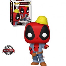 Funko Funko Pop Marvel Construction Worker Deadpool Exclusive Vinyl Figure