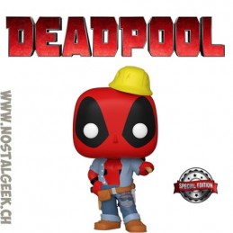 Funko Funko Pop Marvel Construction Worker Deadpool Edition Limitée