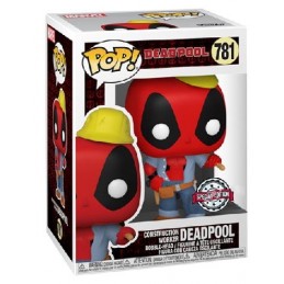 Funko Funko Pop Marvel Construction Worker Deadpool Exclusive Vinyl Figure