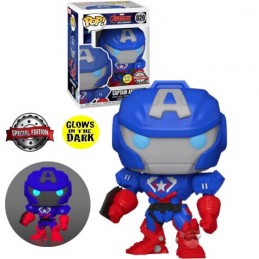 Funko Funko Pop Marvel Avengers Mech Strike Captain America (Mecha) (Glow in the Dark) Exclusive Vinyl Figure