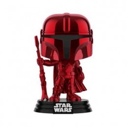 Funko Funko Pop Star Wars The Mandalorian (Red Chrome) Edition Limitée