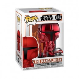 Funko Pop Star Wars The Mandalorian (Red Chrome) Exclusive Vinyl Figure