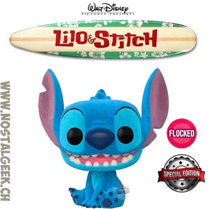 Funko Funko Pop Disney Lilo & Stitch - Smiling Seated Stitch Flocked Exclusive Vinyl Figure