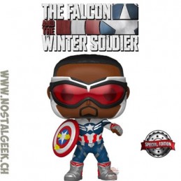 Funko Funko Pop Marvel The Falcon and The Winter Soldier Captain America (Sam Wilson) (Year of the Shield) Exclusive Vinyl Fi...