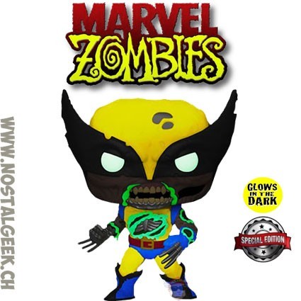 Funko Funko Pop Marvel Zombie Wolverine Phosphorescent Edition Limitée