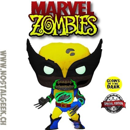 Funko Funko Pop Marvel Zombie Wolverine GITD Exclusive Vinyl Figure