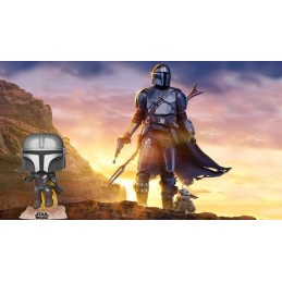 Funko Pop Star Wars The Mandalorian Flying Glow in the Dark Exclusive Vinyl Figur