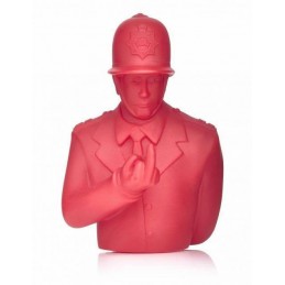 Apologies to BANKSY Red Rude Copper 4" Vinyl Figure UK graffiti artist policeman