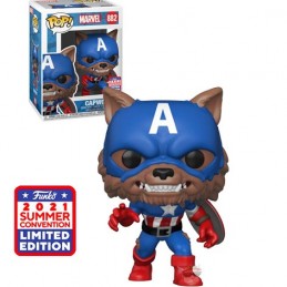 Funko Funko Pop SDCC 2021 Marvel Capwolf Exclusive Vinyl Figure