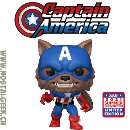 Funko Funko Pop SDCC 2021 Marvel Capwolf Exclusive Vinyl Figure