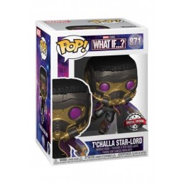 Funko Funko Pop Marvel: What if...? T'Challa Star-Lord (Metallic) Edition Limitée