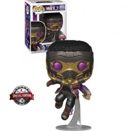 Funko Funko Pop Marvel: What if...? T'Challa Star-Lord (Metallic) Edition Limitée