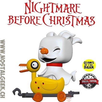 Funko Funko Pop Disney Nightmare Before Christmas Zero in duck cart GITD Exclusive Vinyl Figure