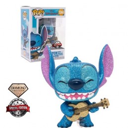 Funko Funko Pop Disney Lilo et Stitch - Stitch with Ukulele (Diamond Glitter) Exclusive Vinyl Figure