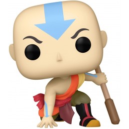 Funko Funko Pop N°995 Avatar the last Airbender Aang Crouching (Metallic) Vaulted Edition Limitée