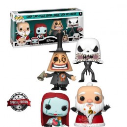 Funko Funko Pop! Disney L'Étrange Noël de Monsieur Sandy Claws/ Sally Sewing/ Mayor/ Jack Skellington Jack 4-pack Edition Lim...