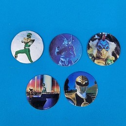 Power Rangers set of 5 second hand Pog (Loose).