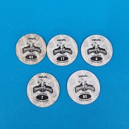 Power Rangers set of 5 second hand Pog (Loose).