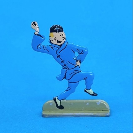 Comics Spain Tintin Relief Blue Lotus second hand metal figure (Loose)