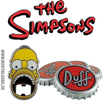 The Simpsons Duff Beer Set de 4 sous-verres et 1 décapsuleur