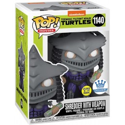 Funko Pop N°1140 Movies TMNT Shredder with weapon GITD Exclusive Vinyl Figur