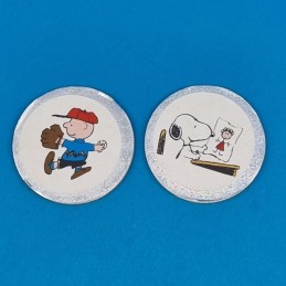 Snoopy set of 2 second hand Pogs (Loose)
