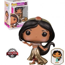 Funko Pop N°326 Disney Ultimate Princess Aladdin Jasmine (Gold) mit Pin Exclusive Vinyl Figure
