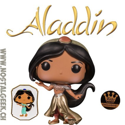 Funko Funko Pop Disney Ultimate Princess Aladdin Jasmine (Gold) with Pin Exclusive Vinyl Figure