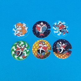 Sega Sonic set of 6 Flying Caps second hand (Loose)
