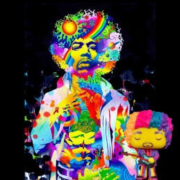 Funko Funko Pop N°239 Rocks NYCC 2021 Jimi Hendrix (Blacklight) Vaulted Edition Limitée